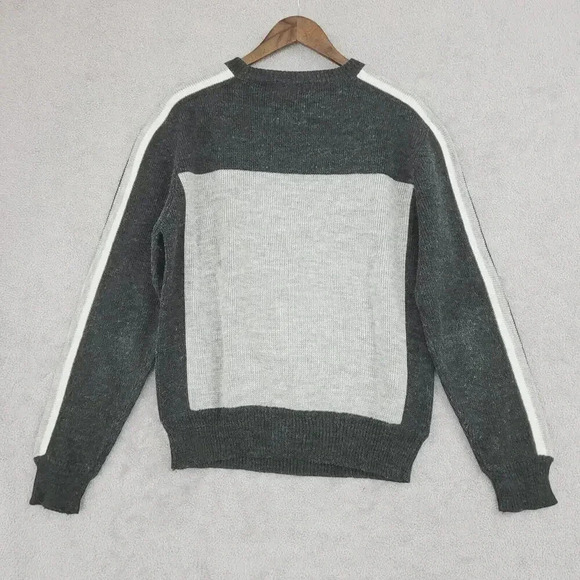 Vtg High Velocity Men's sweater Large Color Block Crewneck Long Sleeve 29PT - Picture 2 of 9